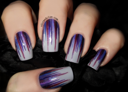 Purple Waterfall Nails