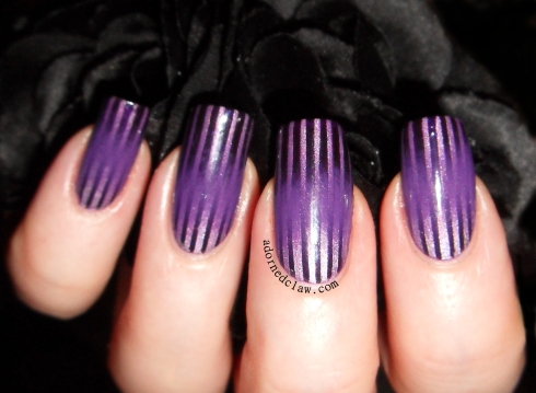 Purple Double Gradient Nail Art