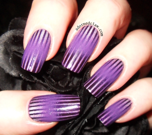 Purple Double Gradient Nail Art