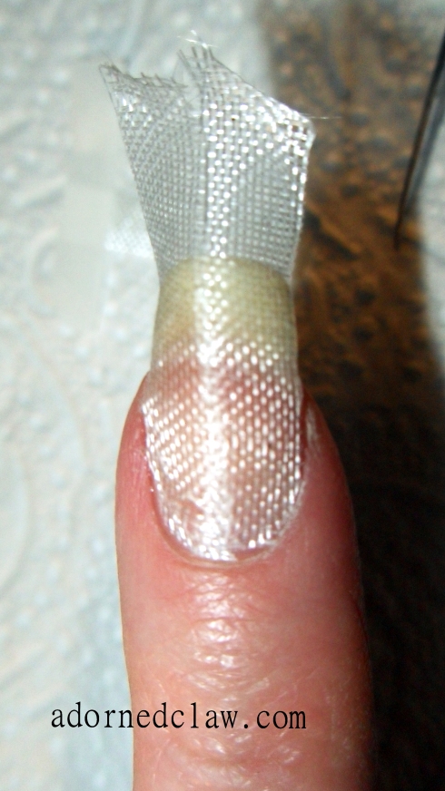 fiberglass strips attatched to nail