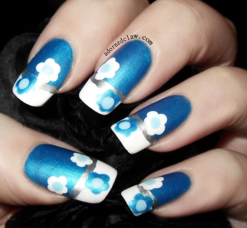 blue white and silver flowers