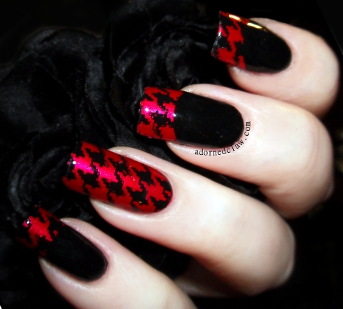 Red and Black Houndstooth